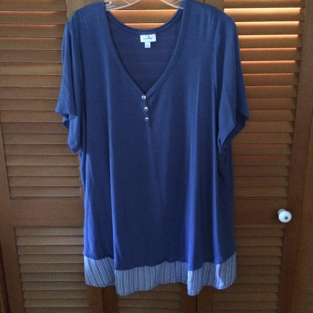Avenue Summer V-Necked Tunic Top